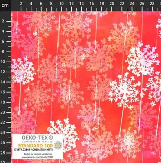 AVALANA Knit Jersey- Flowers Red/Orange