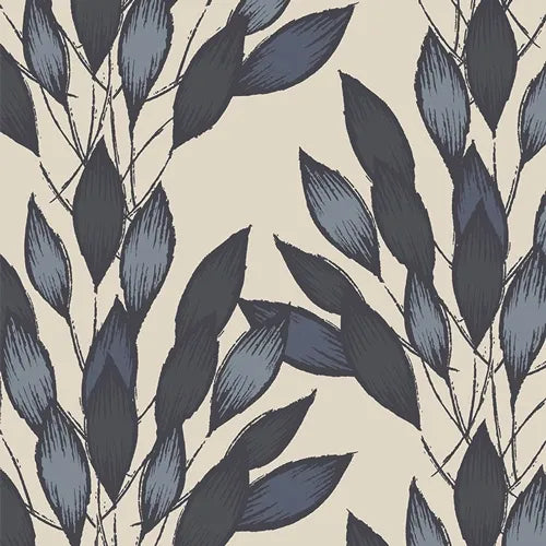 AGF - Brushed Leaves Gris in Canvas DESIGNED BY AMY SINIBALDI