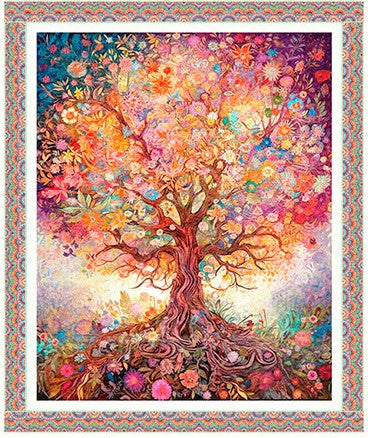 Spring Bling Tree Fabric Panel