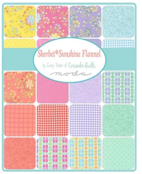 Moda- Sherbet Sunshine Flannel, Layer Cake