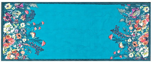 Teal Floral Table Runner Kit