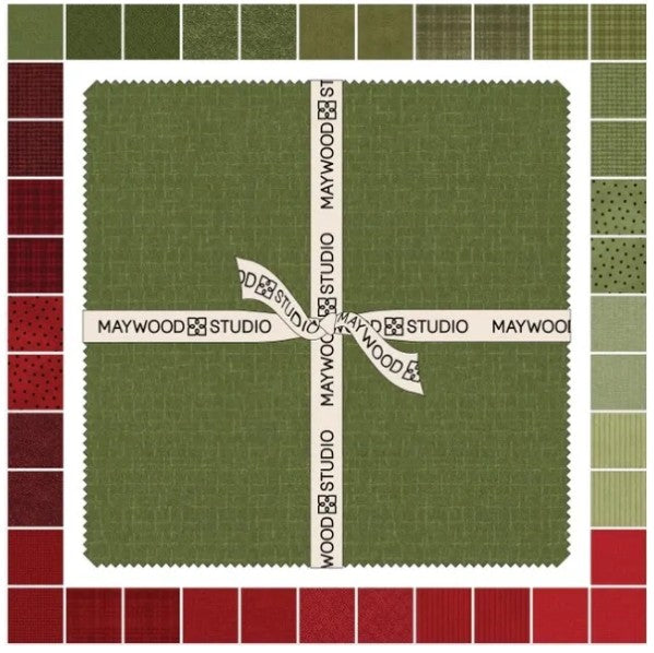 Maywood Studio - Woolies Flannel, Holiday Warmth, 10" squares